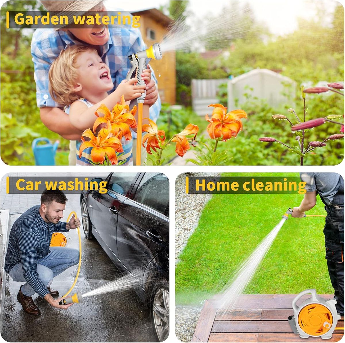 Rolling Portable Hose Reels 50ft / 15m