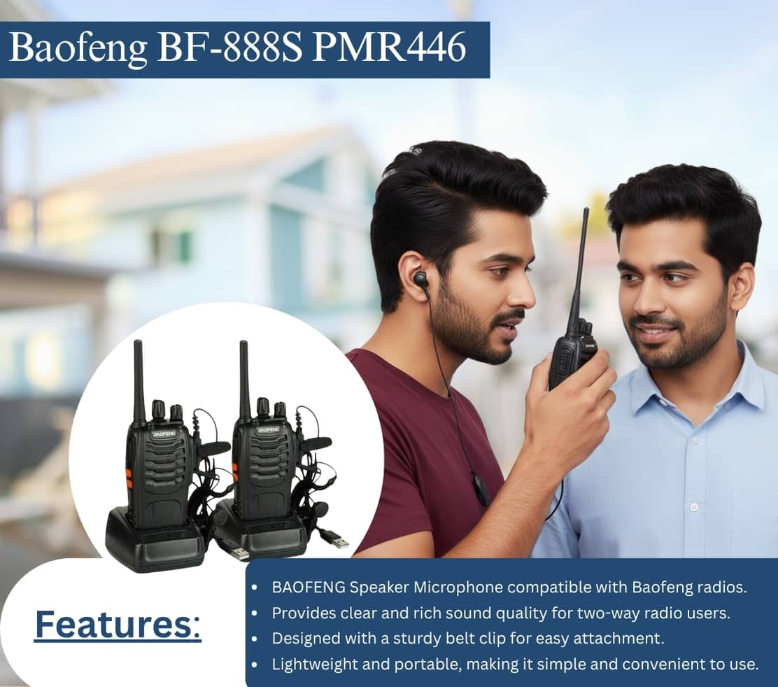Walkie Talkie - Baofeng BF-888s Upto 2.5km Range